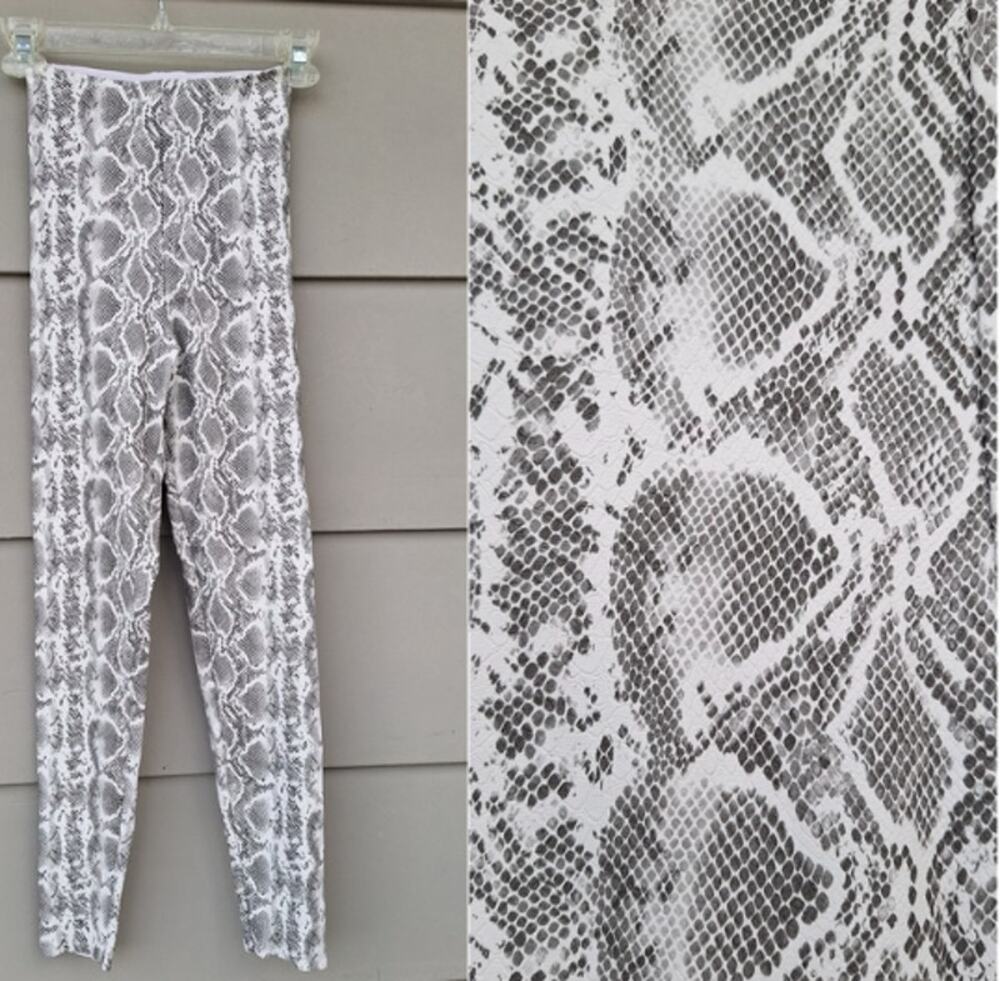commando snake print control shaping Leggings Szie XS faux vegan leather $128